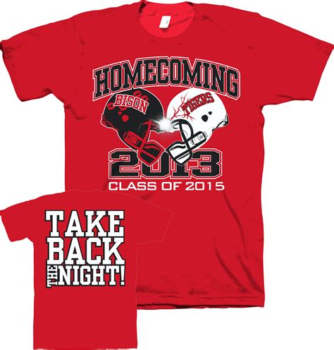 Check out our homecoming t shirt selection for the very best in unique or custom, handmade pieces from our clothing shops. ... Homecoming T-shirt | Back To School Quote | Homecoming Game Svgs | Football Tshirt Designs | Homecoming Dance Pngs (1.2k) Sale Price $3.15 $ 3.15 $ 4.50 Original Price $4.50 (30% off)